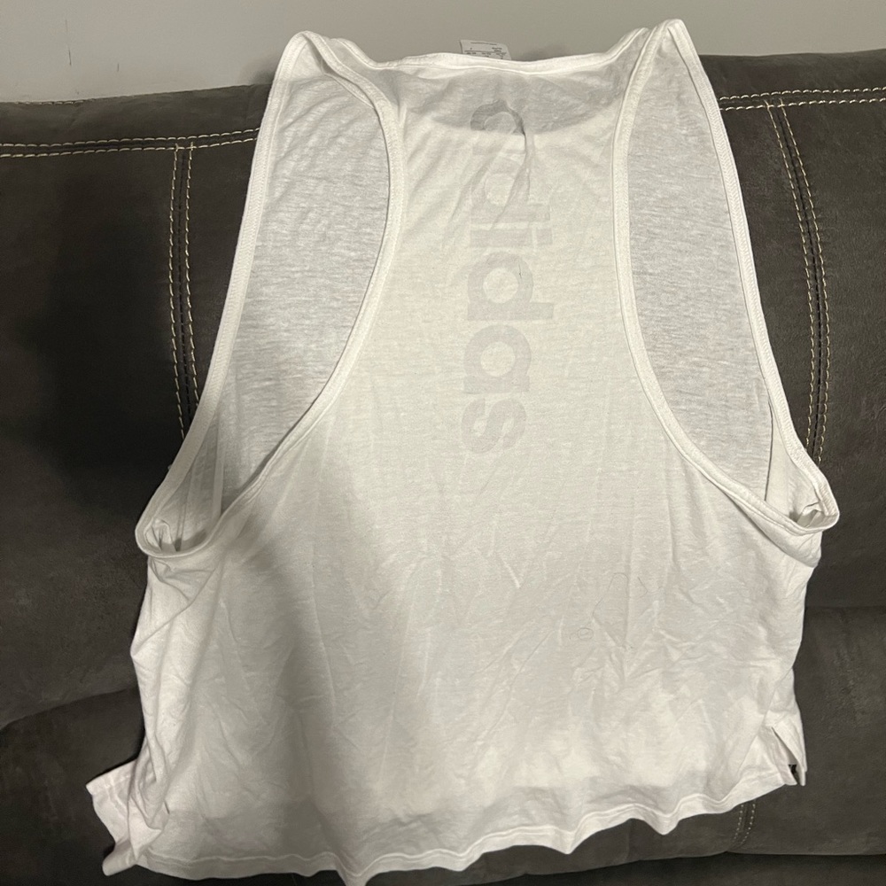 Adidas white tank